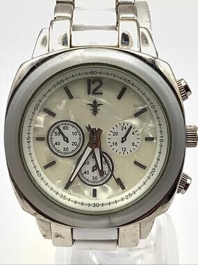 Accutime CA1808 Men's Silver Tone Quartz Watch